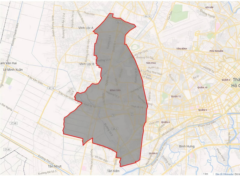 Binh Tan District map